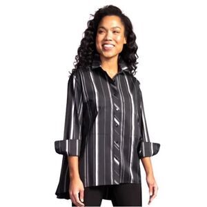 NWT LIV BY HABITAT 341174 Clara Button Front High Low Tunic Shirt Sz XXL